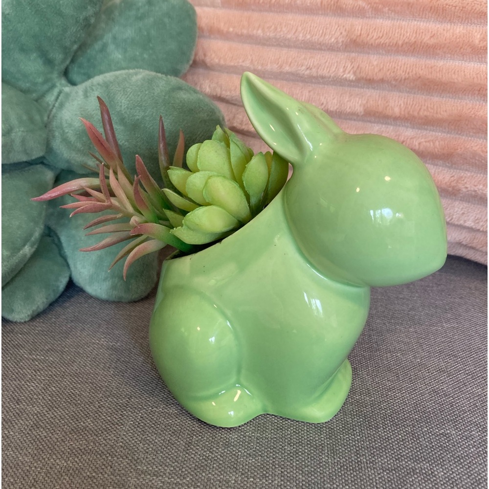 succulent rabbit decor
